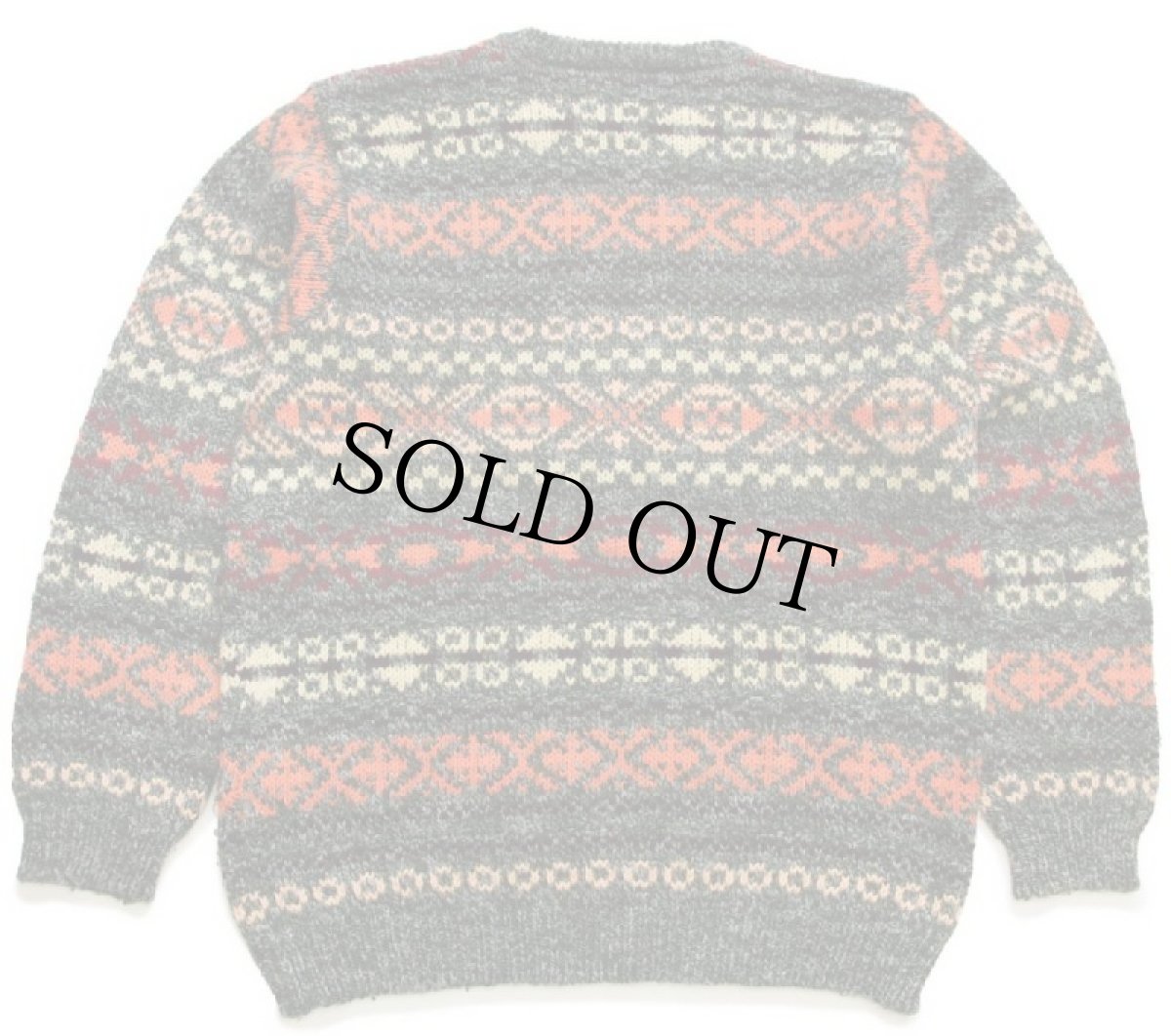 画像2: 90s イタリア製 UNKNOWN フォークロア柄 ウールニット セーター L (2)