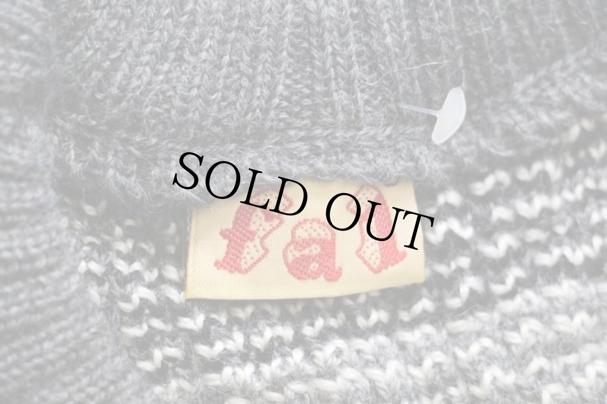 画像5: デッドストック★80s fal 迷彩柄 アクリル×ウールニット コマンドセーター L (5)