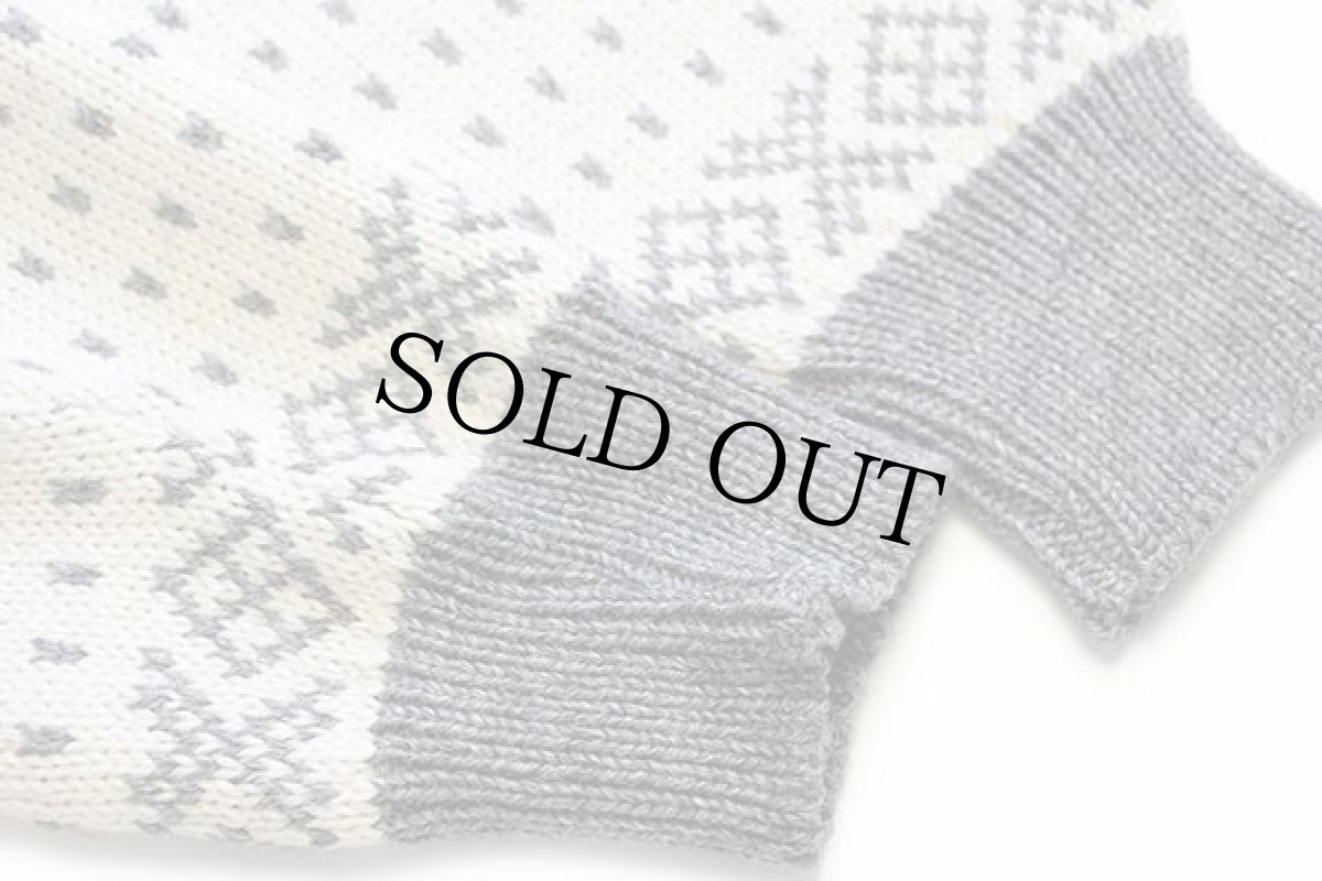 画像6: 80s ノルウェー製 DALE OF NORWAY ノルディック柄 チロリアンテープ ウールニット カーディガン XL (6)