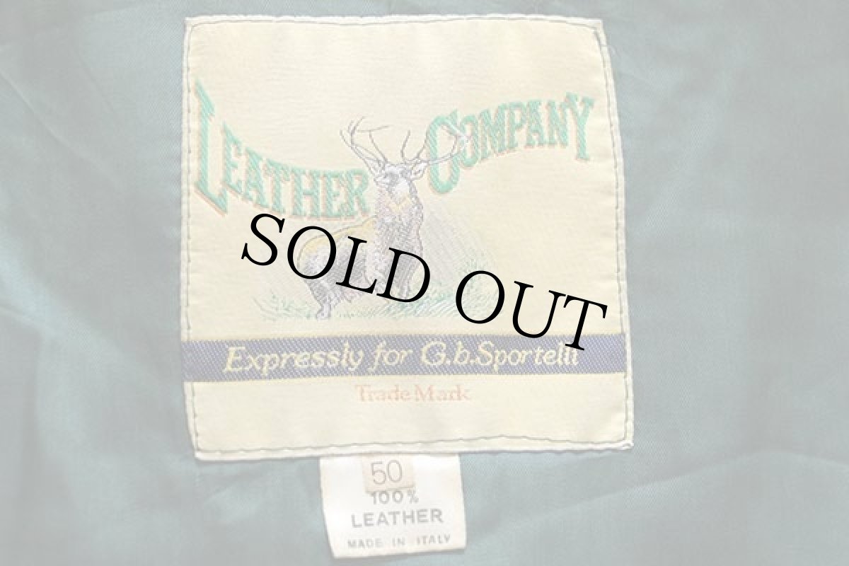 画像4: 80s イタリア製 Expressly for G.b.Sportelli ムートンカラー 中綿入り オールレザーベスト 茶 50 (4)