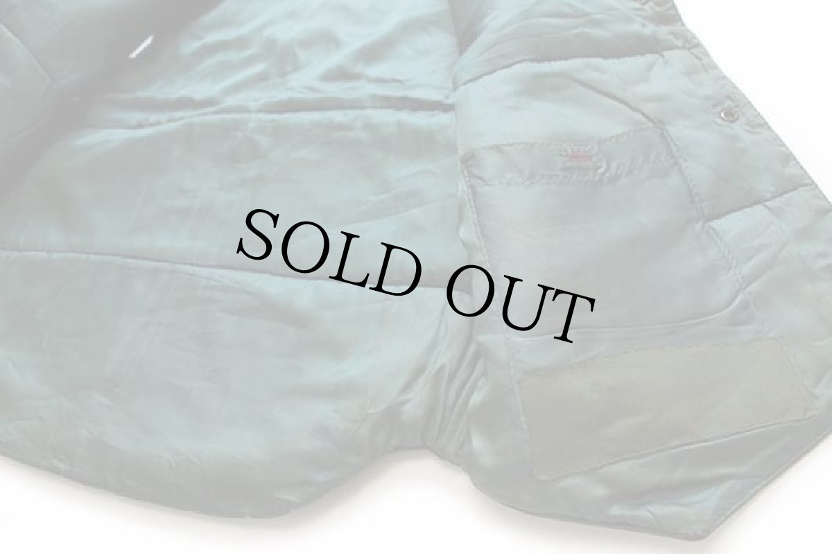 画像8: 80s イタリア製 Expressly for G.b.Sportelli ムートンカラー 中綿入り オールレザーベスト 茶 50 (8)