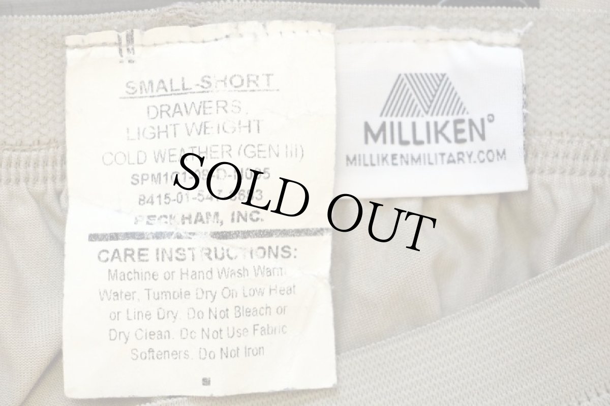 画像6: 00s 米軍 ECWCS GEN3 LEVEL1 ドロワーズ インナーパンツ サンドベージュ S-S (6)