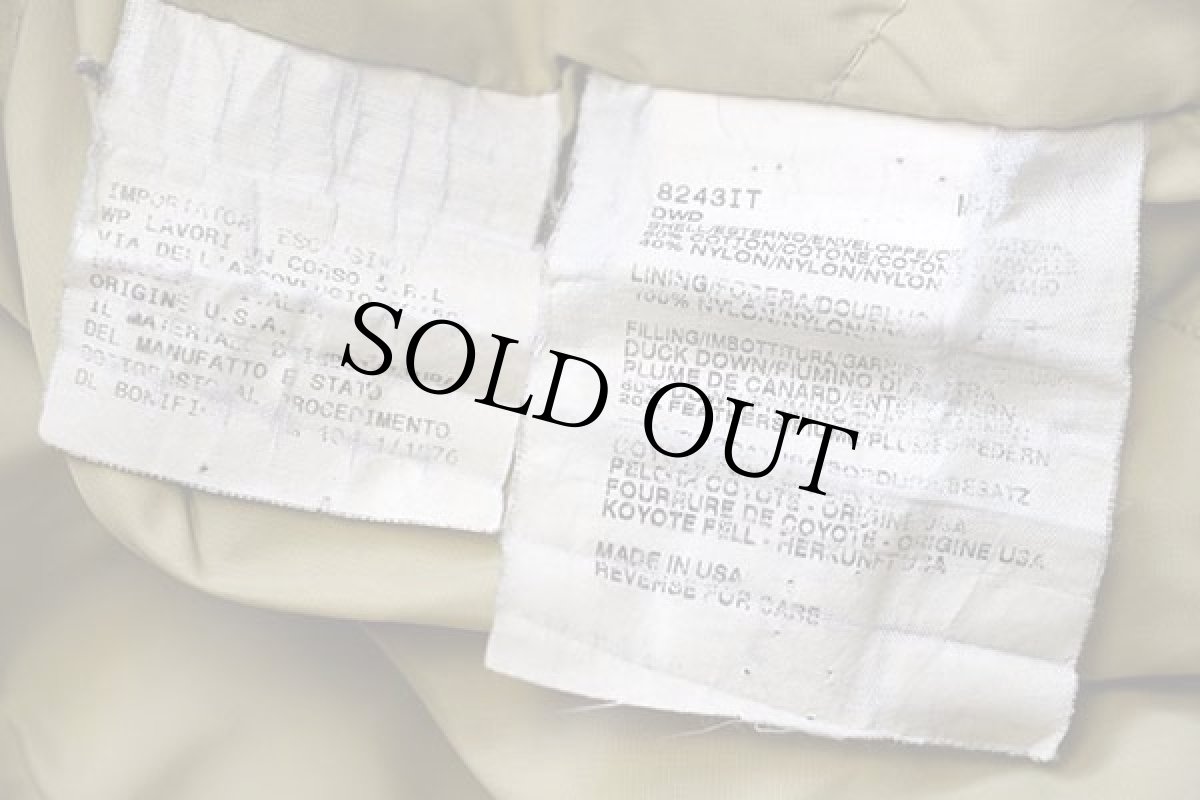 画像5: 00s USA製 WOOLRICH JOHN RICH&BROS. ウールリッチ コヨーテファー アークティックパーカー ダウンコート オリーブドラブ S★B-9タイプ (5)