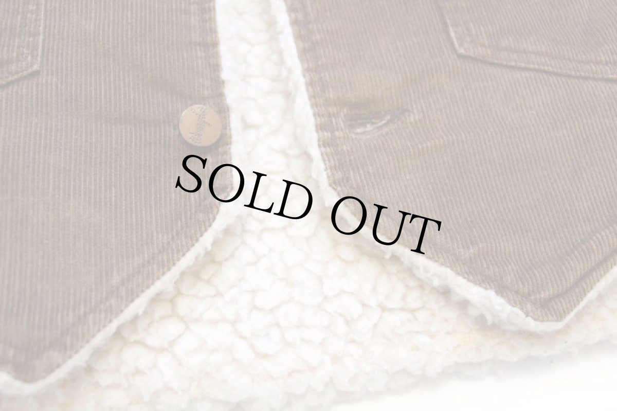 画像6: 70s USA製 Wranglerラングラー VL457BN ボアライナー コーデュロイベスト 茶 S (6)