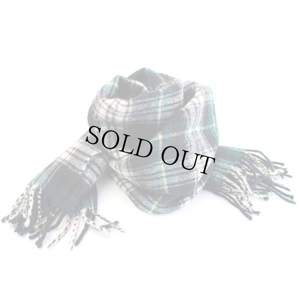 画像2: 90s スコットランド製 Barbourバブアー タータンチェック ラムウール マフラー (2)