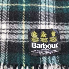 画像3: 90s スコットランド製 Barbourバブアー タータンチェック ラムウール マフラー (3)