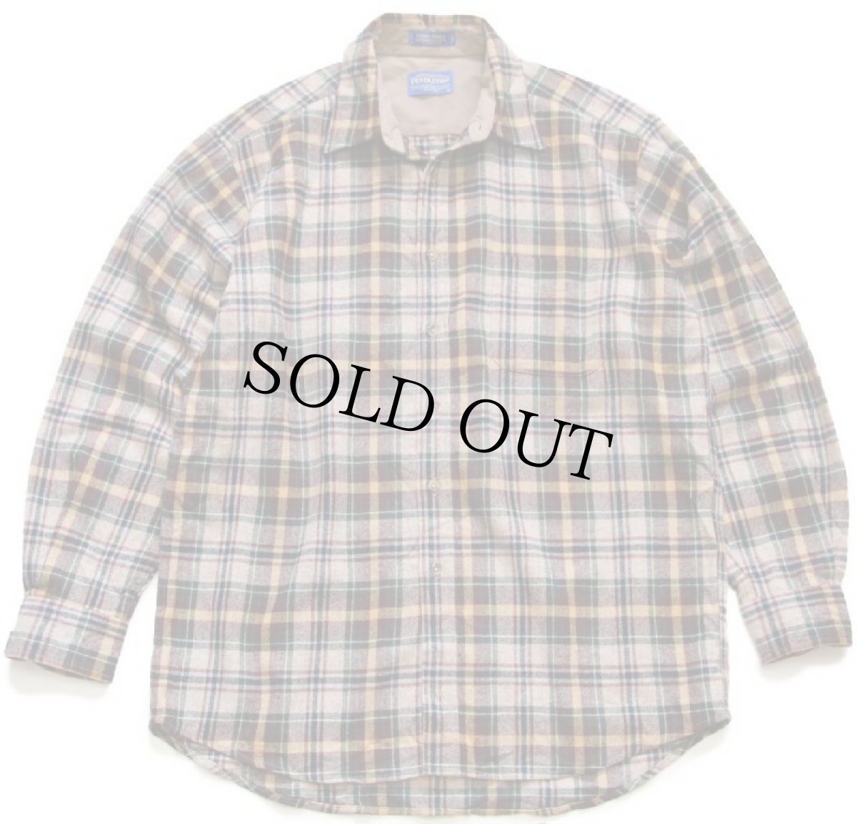 画像1: メキシコ製 PENDLETONペンドルトン LODGE SHIRT AUTHENTIC STATE OF OREGON TARTAN タータンチェック ウールシャツ L (1)