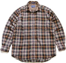 画像1: メキシコ製 PENDLETONペンドルトン LODGE SHIRT AUTHENTIC STATE OF OREGON TARTAN タータンチェック ウールシャツ L (1)