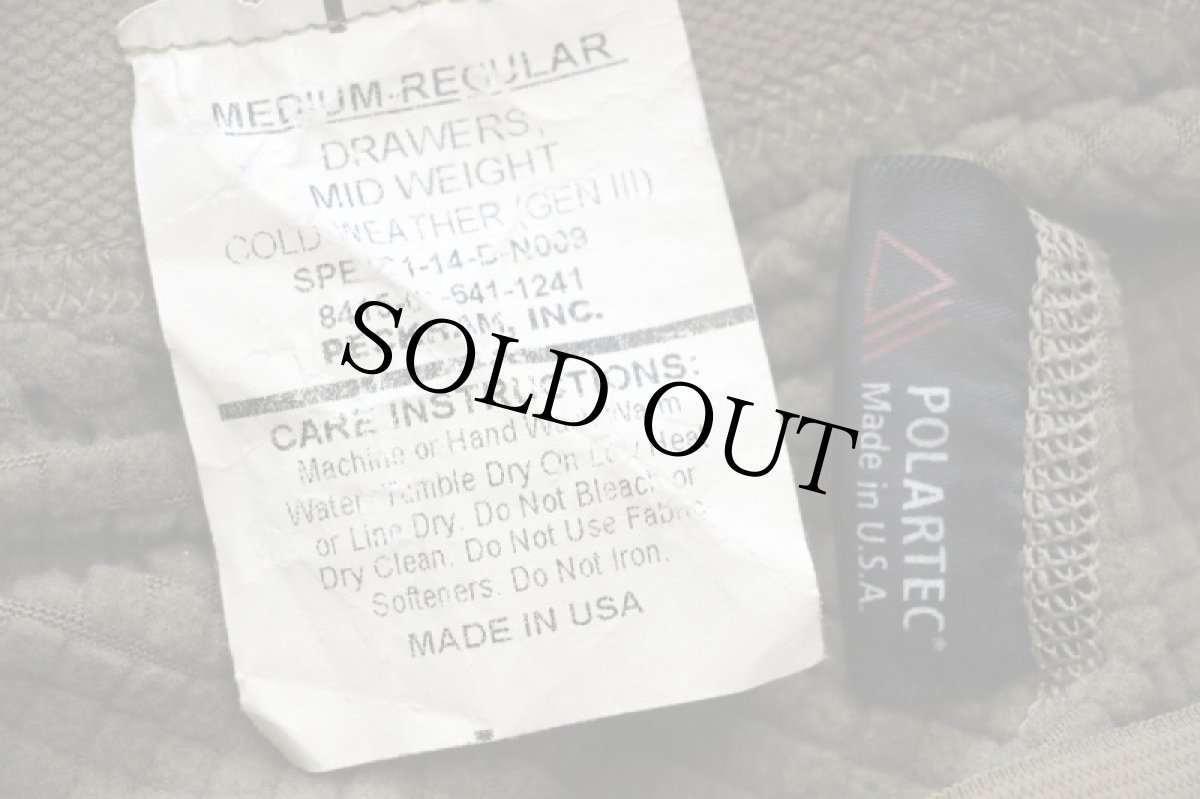 画像6: 14 USA製 米軍 ECWCS GEN3 LEVEL2 ドロワーズ POLARTEC グリッドフリース インナーパンツ コヨーテブラウン M-R (6)