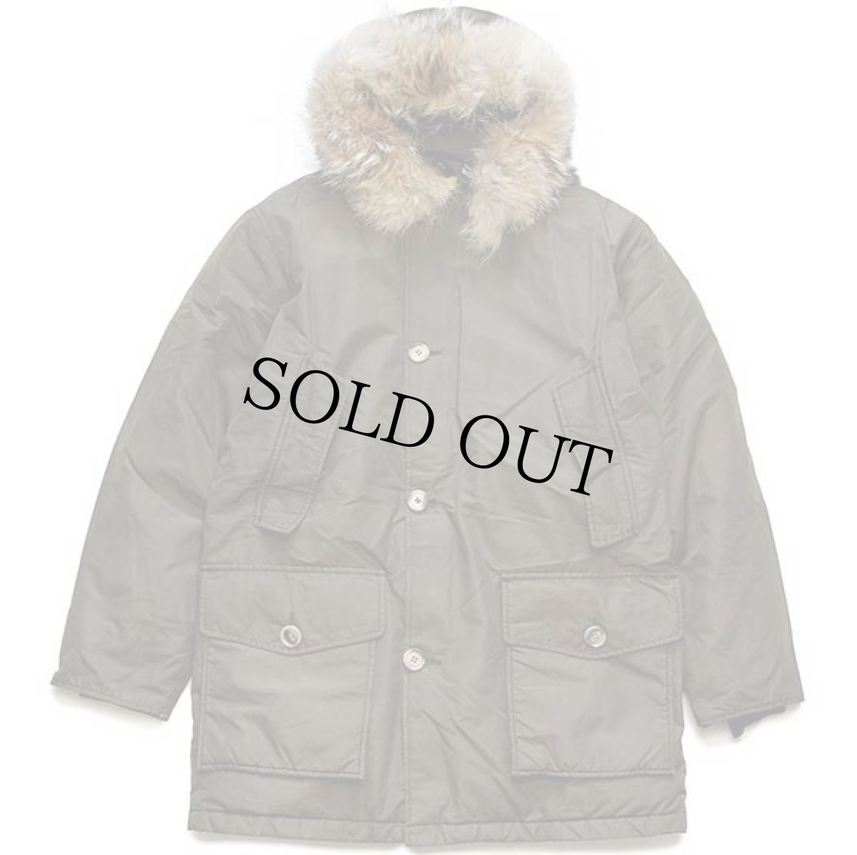 画像1: 00s USA製 WOOLRICH JOHN RICH&BROS. ウールリッチ コヨーテファー アークティックパーカー ダウンコート オリーブドラブ S★B-9タイプ (1)