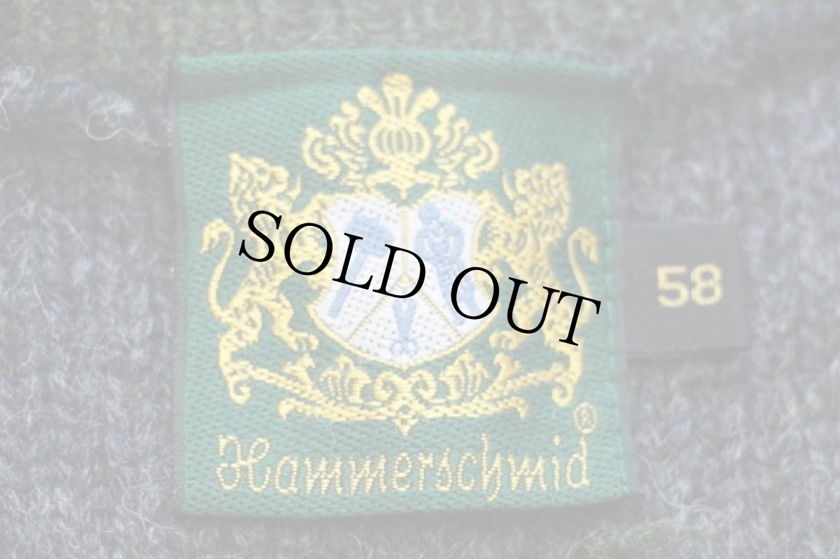 画像4: Hammerschmid ケーブル編み チロリアン ウールニット ベスト カーディガン グレー 58 (4)