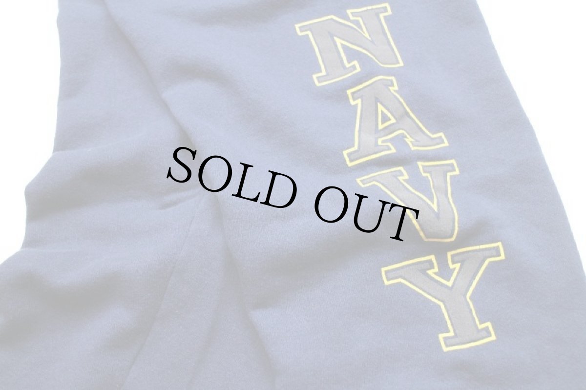 画像4: 90s USA製 米軍 NAVY リフレクタープリント スウェットパンツ 紺 L (4)