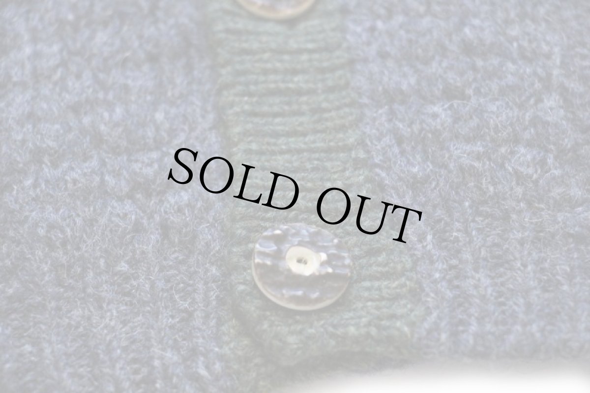 画像6: Hammerschmid ケーブル編み チロリアン ウールニット ベスト カーディガン グレー 58 (6)