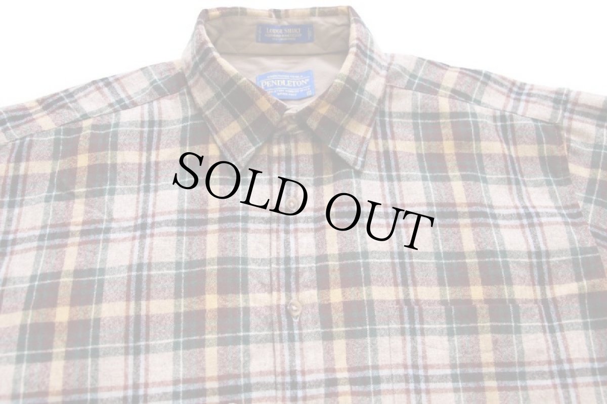 画像3: メキシコ製 PENDLETONペンドルトン LODGE SHIRT AUTHENTIC STATE OF OREGON TARTAN タータンチェック ウールシャツ L (3)
