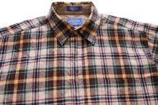 画像3: メキシコ製 PENDLETONペンドルトン LODGE SHIRT AUTHENTIC STATE OF OREGON TARTAN タータンチェック ウールシャツ L (3)