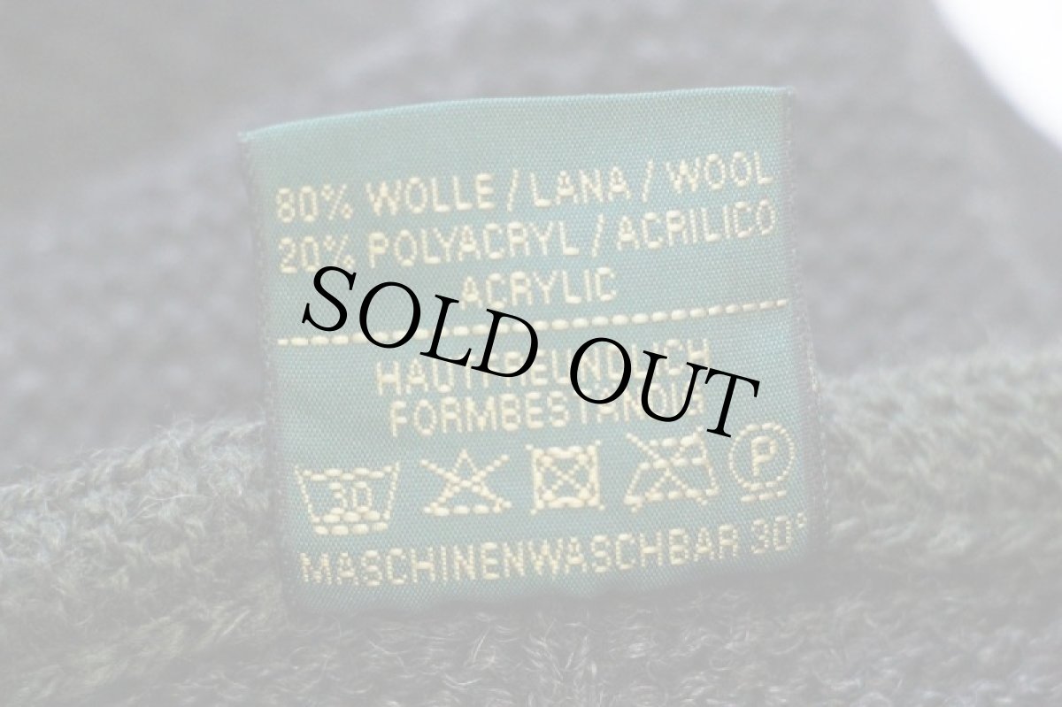 画像5: EU製 St.Peter Trachten 鹿角ボタン ノーカラー チロリアン ウールニット ジャケット チャコールグレー 48 (5)