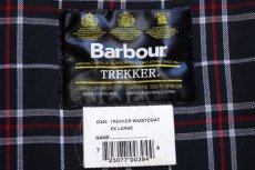 画像4: 90s 英国製 Barbourバブアー D345 TREKKER WAISTCOAT ロゴ刺繍 タータンチェックライナー キルティング トレッカーベスト 紺 XL (4)