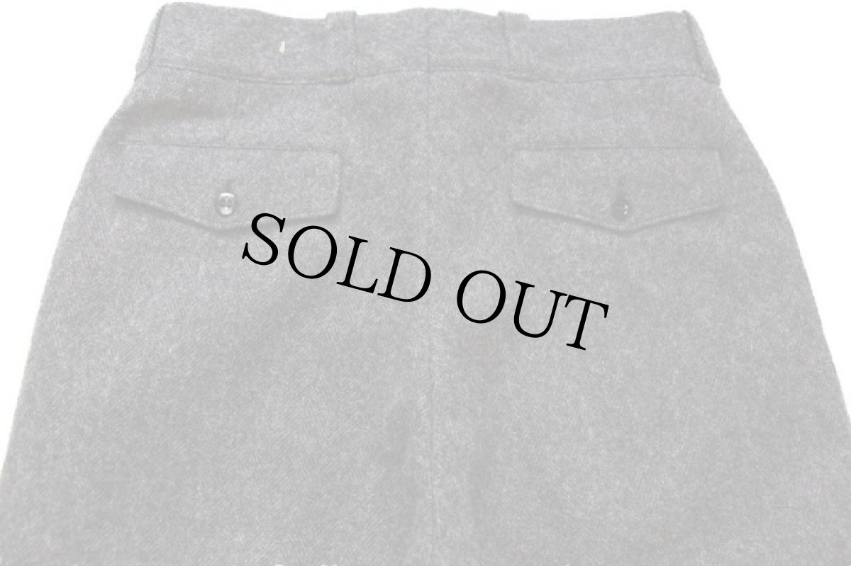 画像5: 70s Woolrichウールリッチ ツイード ウールパンツ チャコールグレー w34 (5)