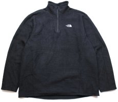 画像1: THE NORTH FACEノースフェイス ハイネック ハーフジップ プルオーバー フリースシャツ 黒 XL (1)