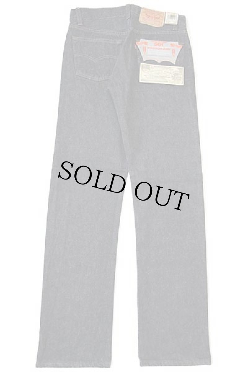 画像3: デッドストック★80s USA製 Levi'sリーバイス 501 先染め ブラック デニムパンツ w29 L32 (3)