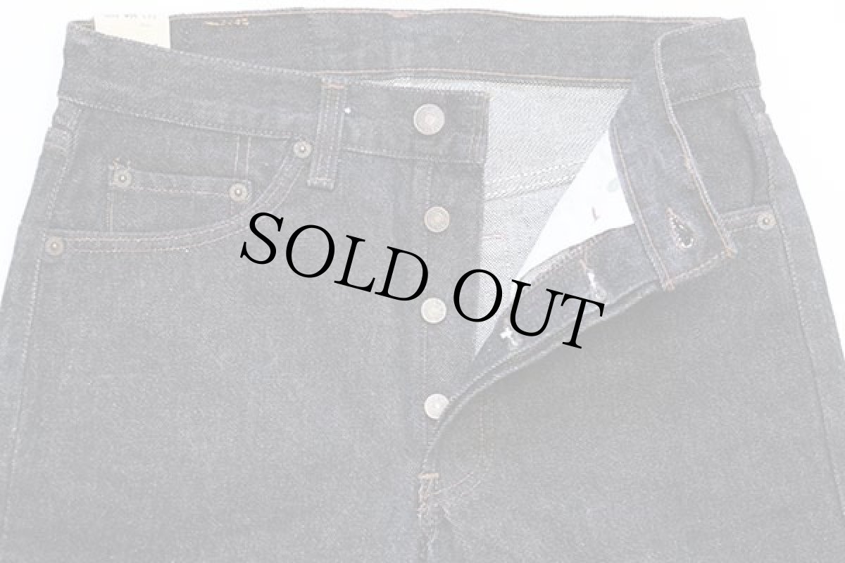 画像4: デッドストック★80s USA製 Levi'sリーバイス 501 先染め ブラック デニムパンツ w29 L32 (4)