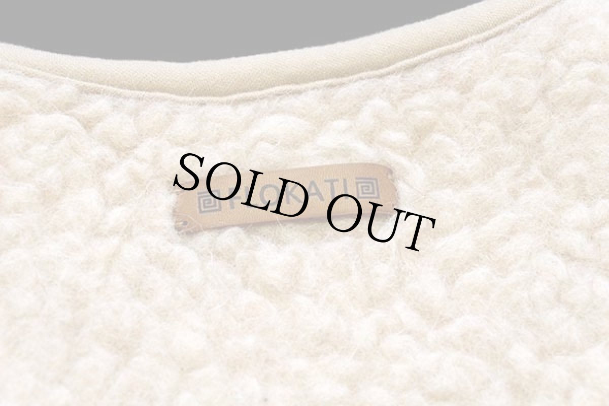 画像4: FLOKATI トグルボタン ウールパイル ベスト ナチュラル (4)