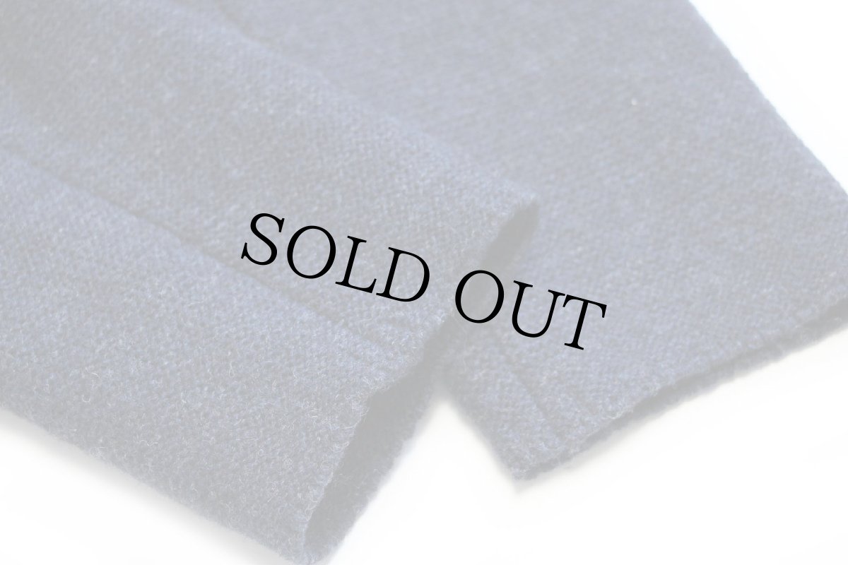 画像7: オーストリア製 LANDLEBEN ノーカラー チロリアン ウールニット ジャケット 紺 ミックス 48 (7)