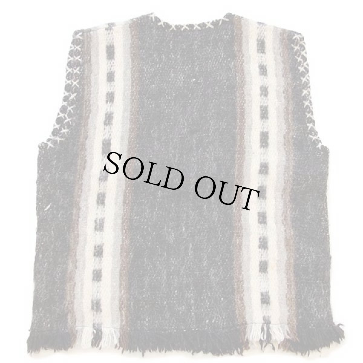 画像2: エクアドル製 The J.Peterman Company ウール ラグ ベスト (2)