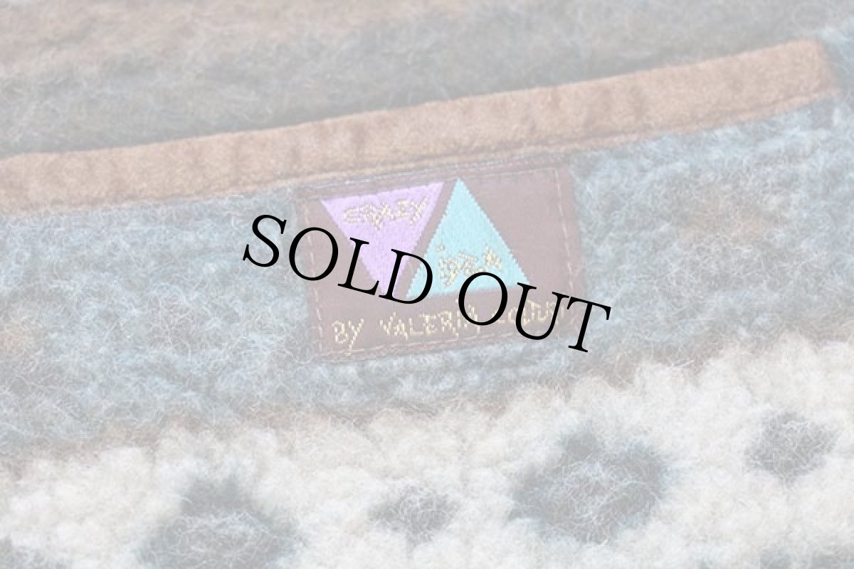 画像5: 90s CRAZY IDEA BY VALERIA COLTURI フォークロア柄 ボア ベスト M (5)