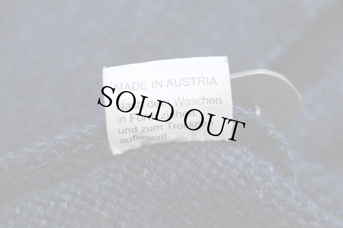 画像5: オーストリア製 LANDLEBEN ノーカラー チロリアン ウールニット ジャケット 紺 ミックス 48 (5)