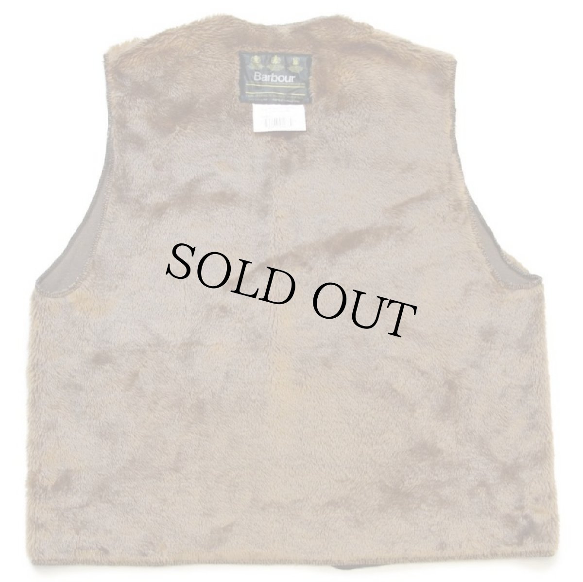 画像2: 90s 英国製 Barbourバブアー A55 パイルライナー ボア ベスト ブラウン C40★38 (2)