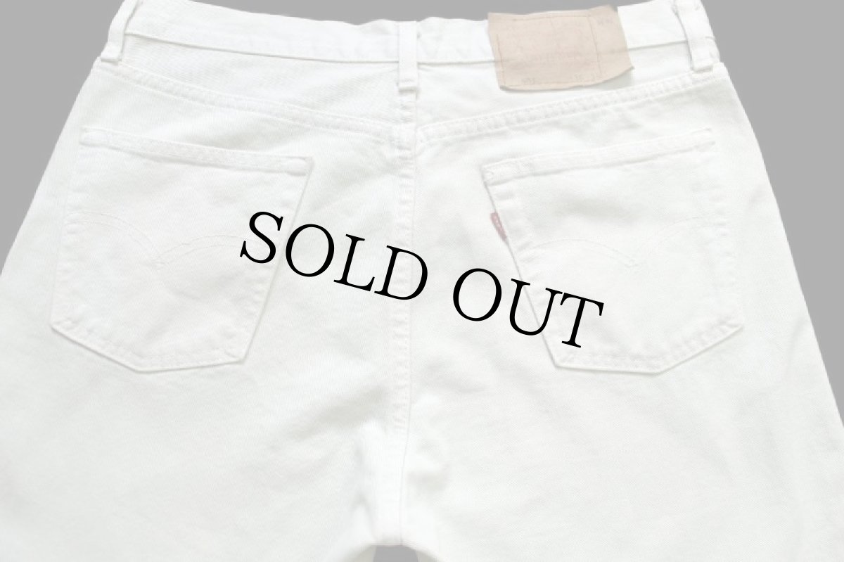 画像5: 90s USA製 Levi'sリーバイス 501 カラーデニムパンツ オフホワイト w36★ユーロ (5)