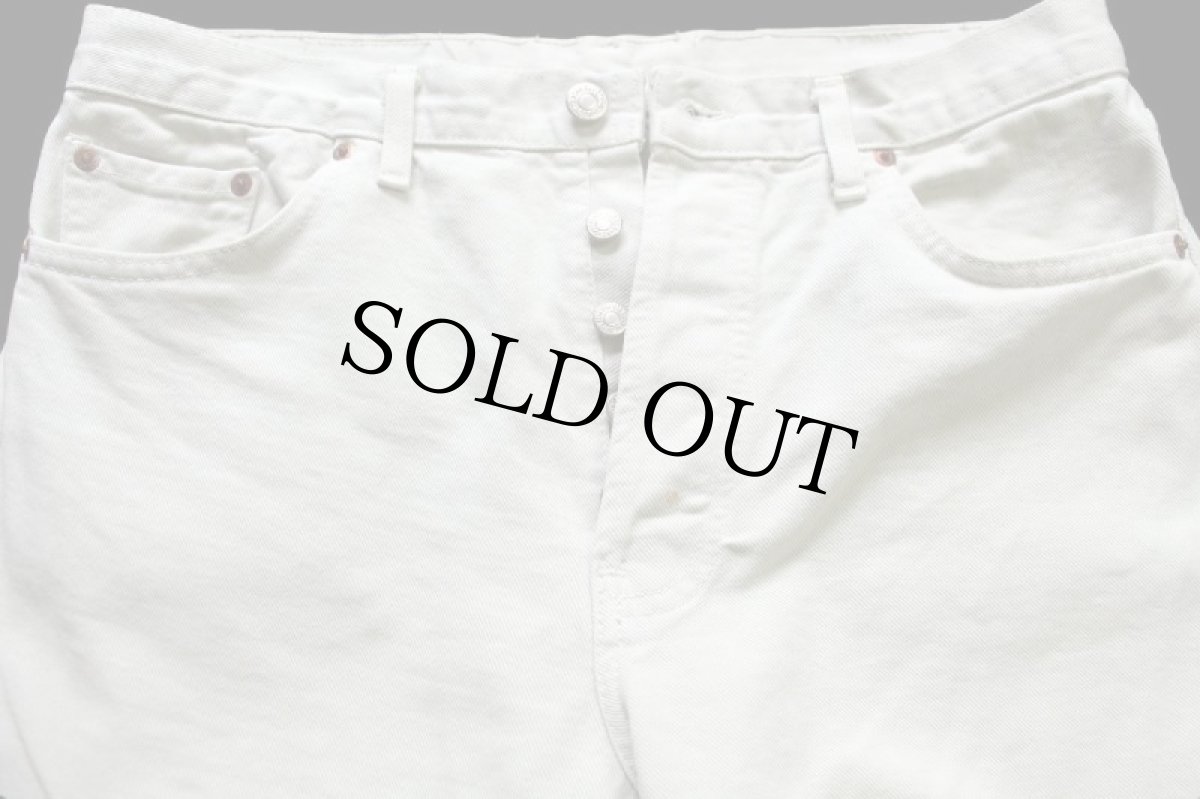 画像4: 90s USA製 Levi'sリーバイス 501 カラーデニムパンツ オフホワイト w36★ユーロ (4)