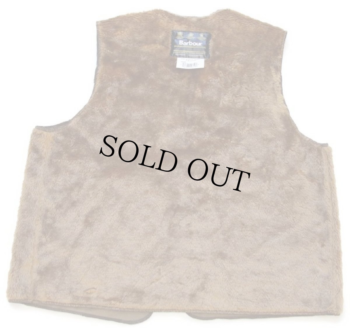 画像2: 90s 英国製 Barbourバブアー A297 パイルライナー ボア ベスト ブラウン C46★42 (2)
