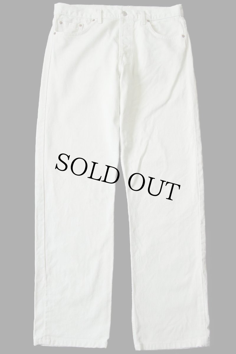 画像2: 90s USA製 Levi'sリーバイス 501 カラーデニムパンツ オフホワイト w36★ユーロ (2)