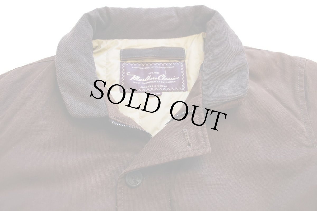 画像3: 90s イタリア製 Marlboro Classics N-1タイプ キルティングライナー デッキジャケット 焦げ茶 42/50 (3)