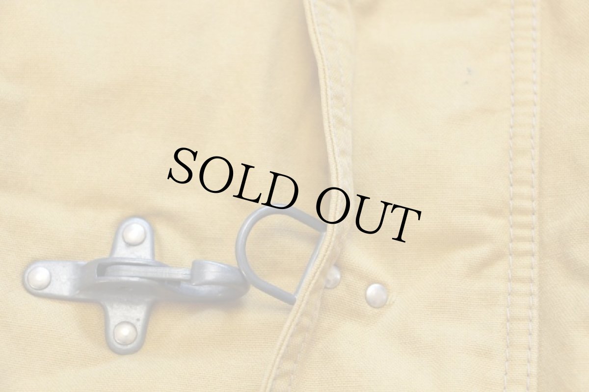 画像6: 90s イタリア製 ZIP USA刺繍 キルティングライナー ダック地 ファイヤーマンジャケット マスタード (6)