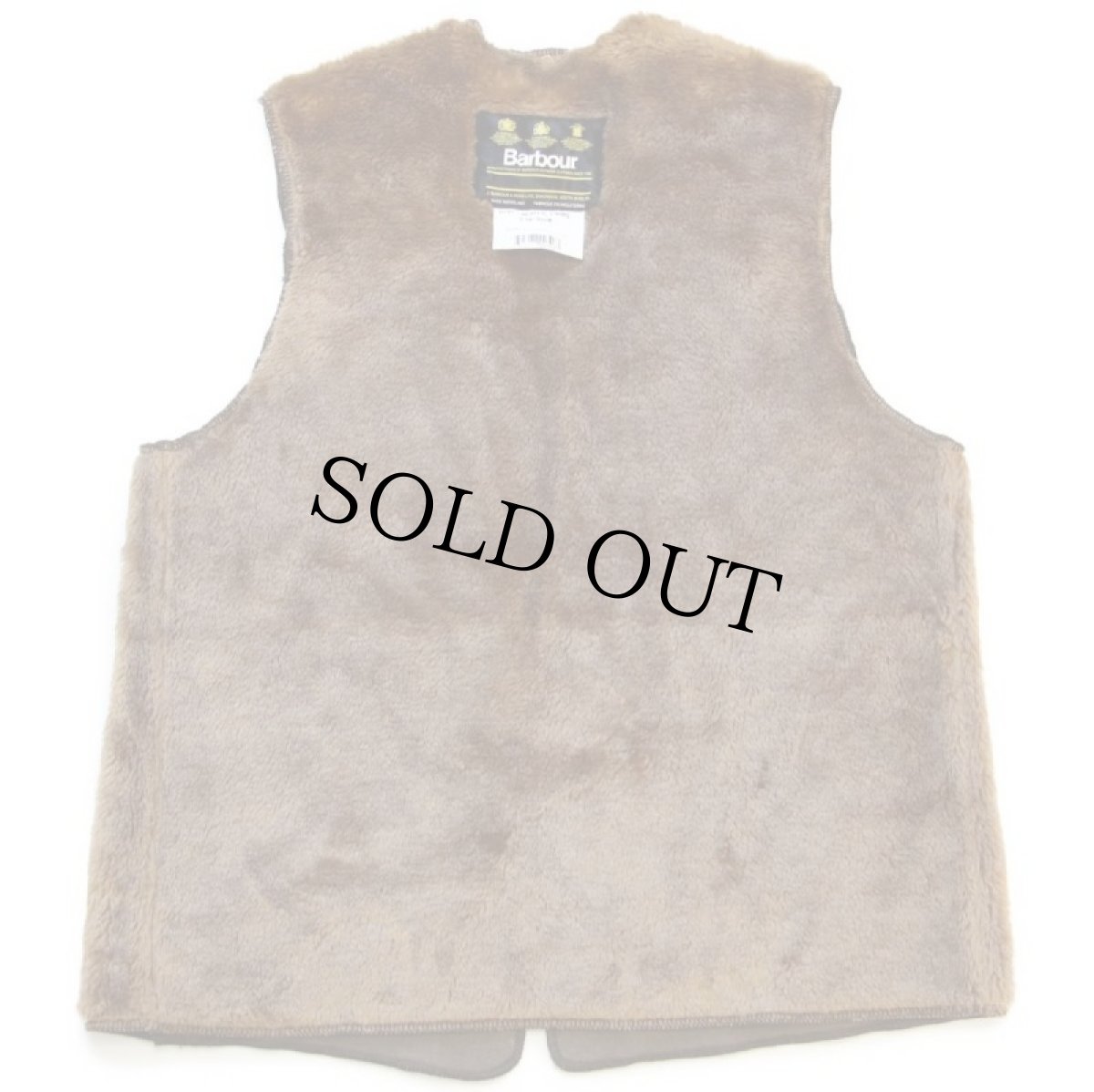 画像2: 90s 英国製 Barbourバブアー A297 パイルライナー ボア ベスト ブラウン C38★48 (2)