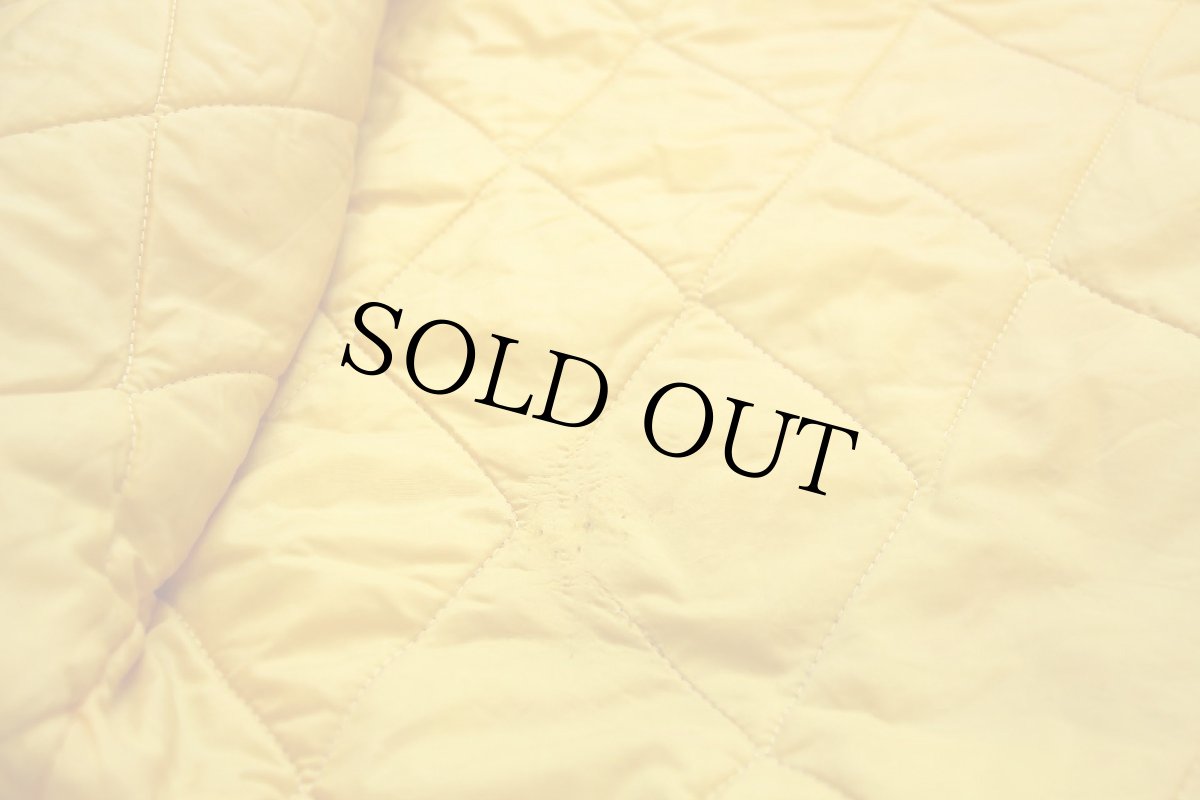 画像8: 90s イタリア製 ZIP USA刺繍 キルティングライナー ダック地 ファイヤーマンジャケット マスタード (8)