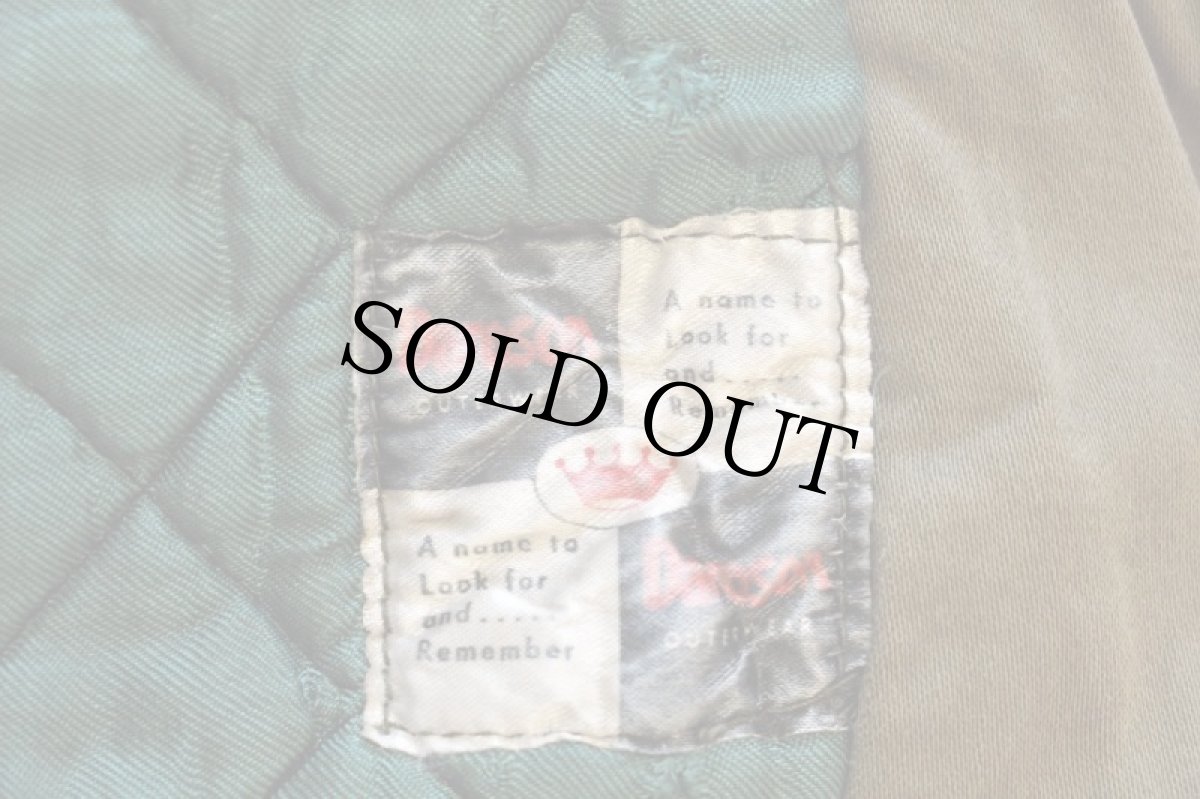 画像5: 60s Daroson 民間 B-9タイプ キルティングライナー フライトジャケット オリーブドラブ フェード (5)