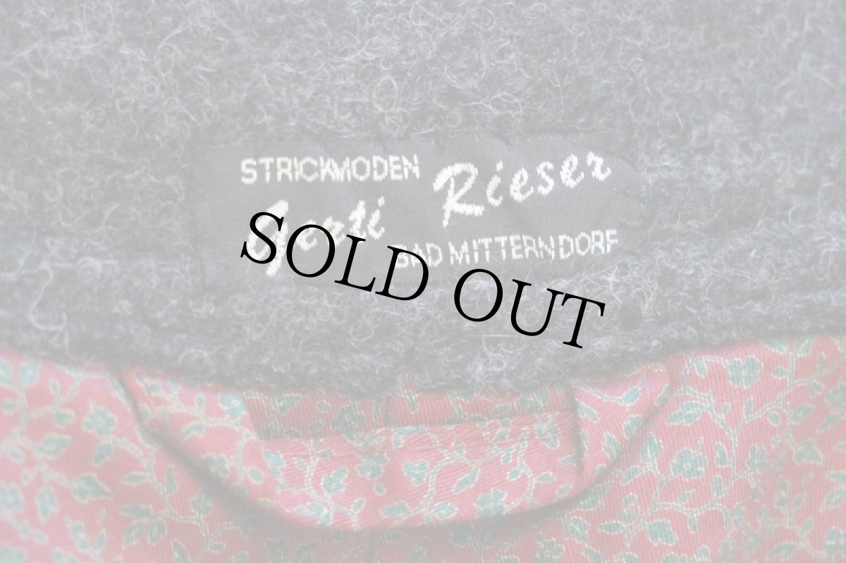 画像4: Gerti Rieser 花柄 アップリケ アート スタンドカラー チロリアン ボイルドウール ジャケット (4)