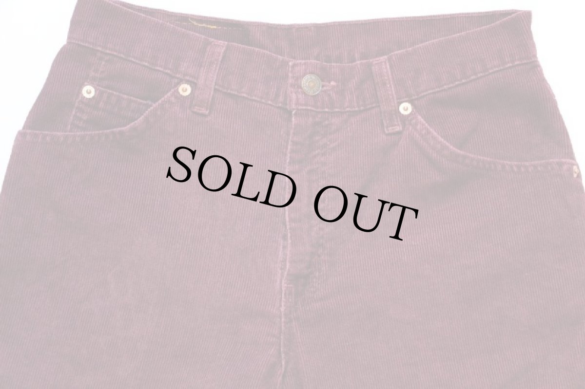 画像4: 90s USA製 Levi'sリーバイス 910 コーデュロイパンツ ワインレッド 9 JR. M (4)