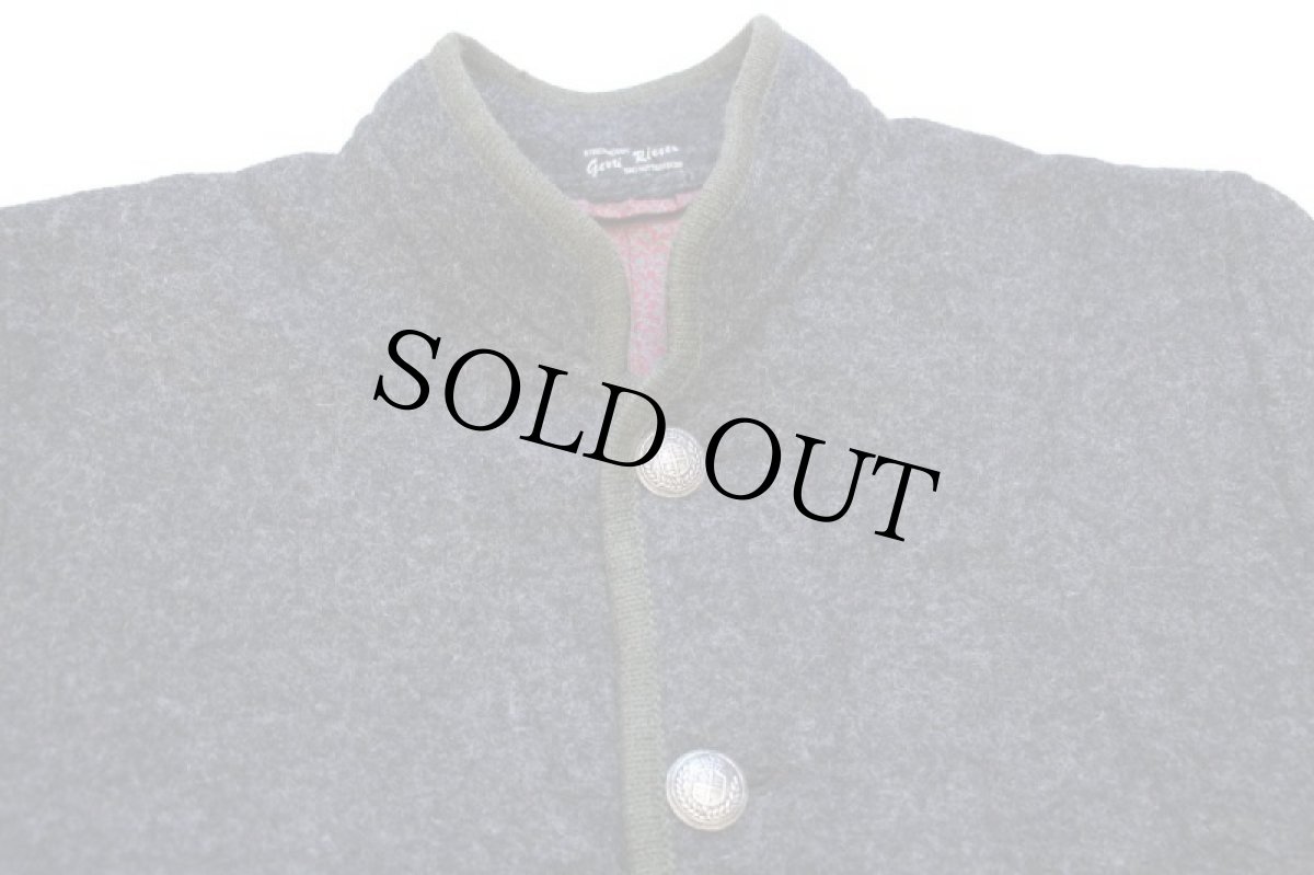 画像3: Gerti Rieser 花柄 アップリケ アート スタンドカラー チロリアン ボイルドウール ジャケット (3)