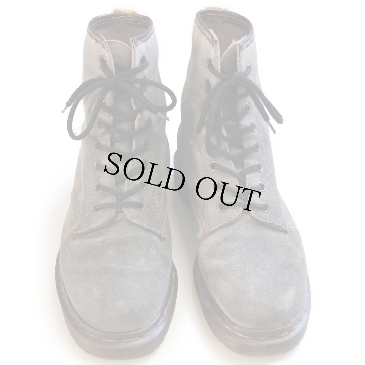 画像2: 英国製 DR.MARTENSドクターマーチン スエードレザー 8ホールブーツ グレー UK5 (2)