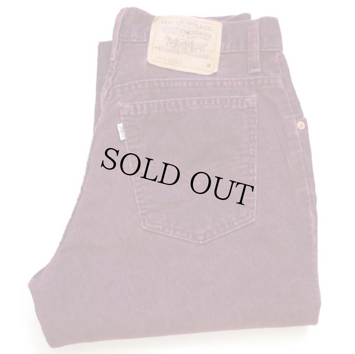 画像1: 90s USA製 Levi'sリーバイス 910 コーデュロイパンツ ワインレッド 9 JR. M (1)