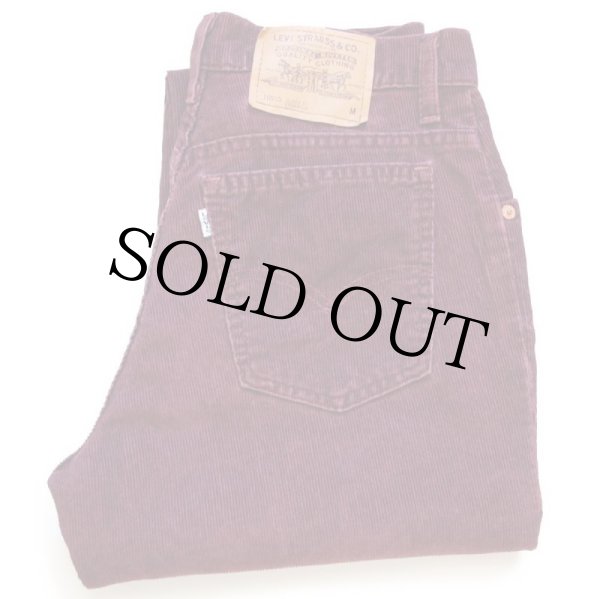 90s USA製 Levi'sリーバイス 910 コーデュロイパンツ ワインレッド 9