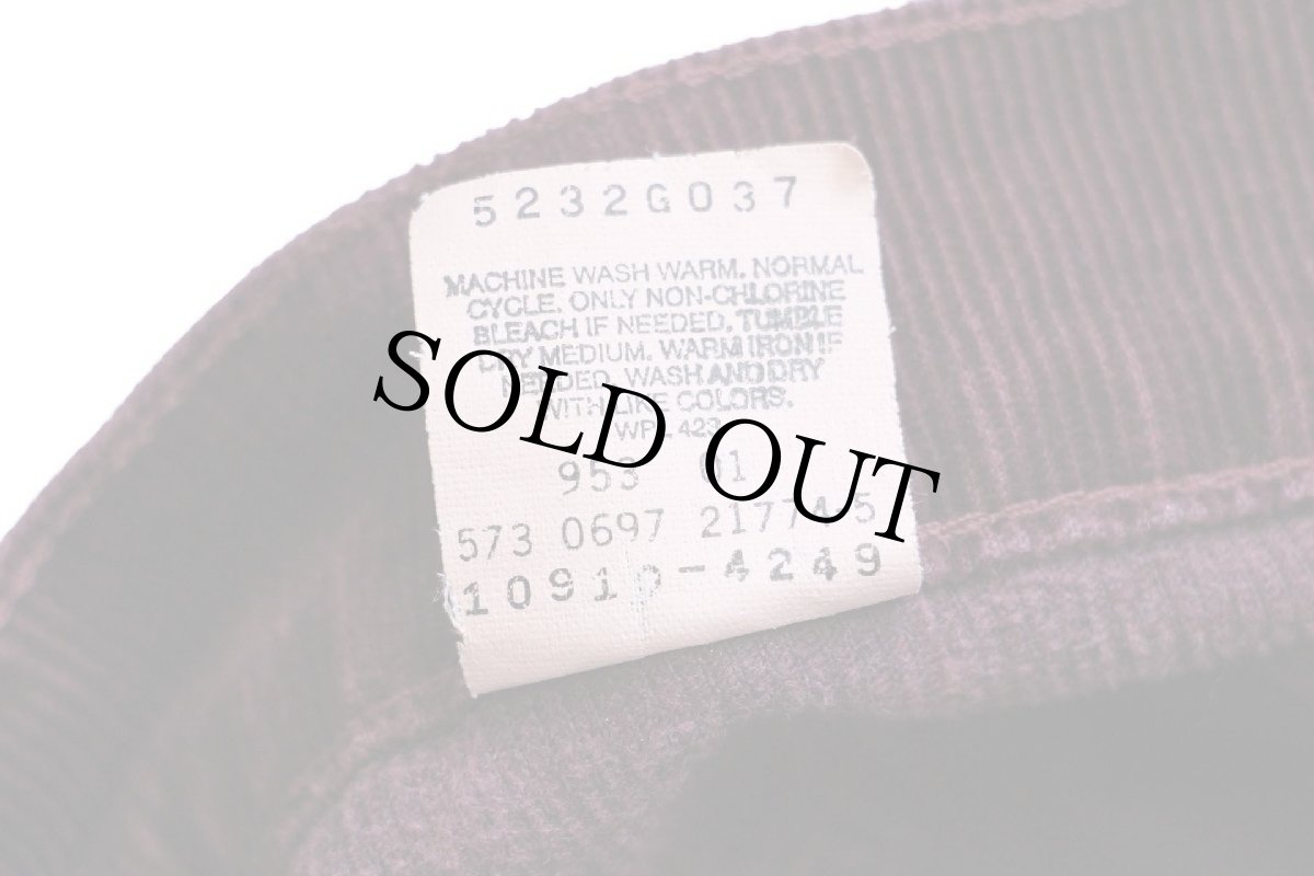 画像7: 90s USA製 Levi'sリーバイス 910 コーデュロイパンツ ワインレッド 9 JR. M (7)