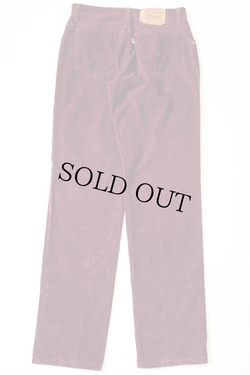 画像3: 90s USA製 Levi'sリーバイス 910 コーデュロイパンツ ワインレッド 9 JR. M (3)