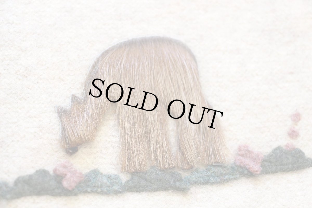 画像7: オーストリア製 GIESSWEIN 風景柄 アップリケ アート ネップ入り スタンドカラー チロリアン ボイルドウール ジャケット 40 (7)