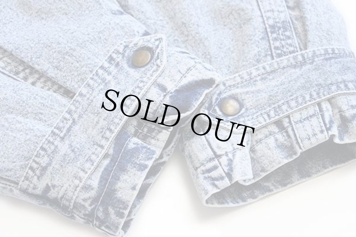 画像8: 90s California パッチ付き キルティングライナー フライト ケミカルウォッシュ デニムパーカー★アシッド (8)